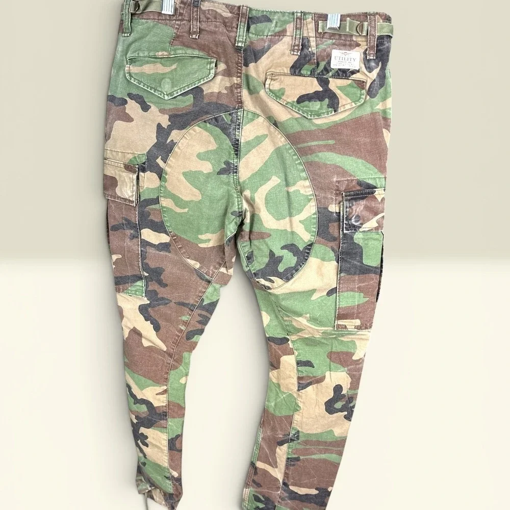 Polo Ralph Lauren Cargo Pants 30/30 Green Camo Excellent Surplus Div Classic Fit